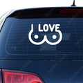 Love Boobs Aufkleber - Beispielansicht