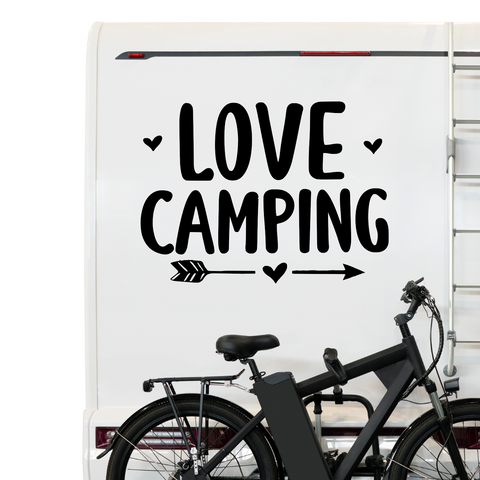 Love Camping Aufkleber - Beispielansicht