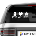 Love Peace Weed Aufkleber - Beispielansicht