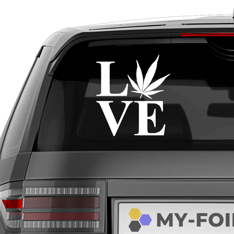 Love Weed Aufkleber - Beispielansicht