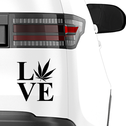 Love Weed Aufkleber - Beispielansicht