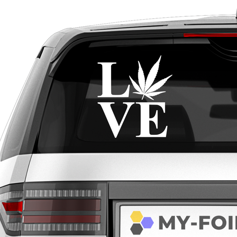 Love Weed Aufkleber - Beispielansicht