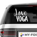 Love Yoga Aufkleber - Beispielansicht