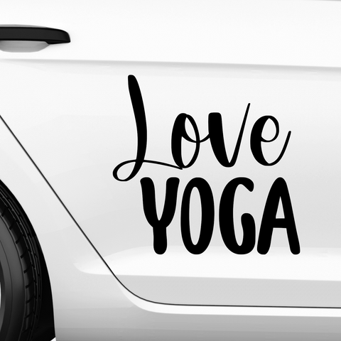 Love Yoga Aufkleber - Beispielansicht