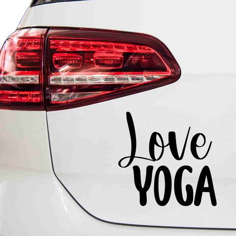 Love Yoga Aufkleber - Beispielansicht