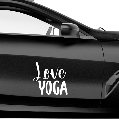 Love Yoga Aufkleber - Beispielansicht