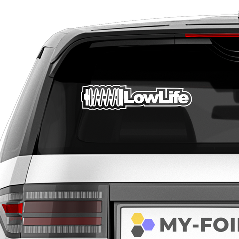 LowLife Schriftzug Aufkleber 2 - Beispielansicht