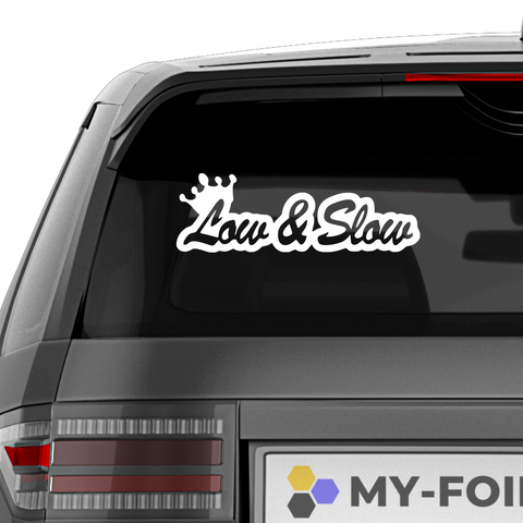 Low&Slow Aufkleber - Beispielansicht