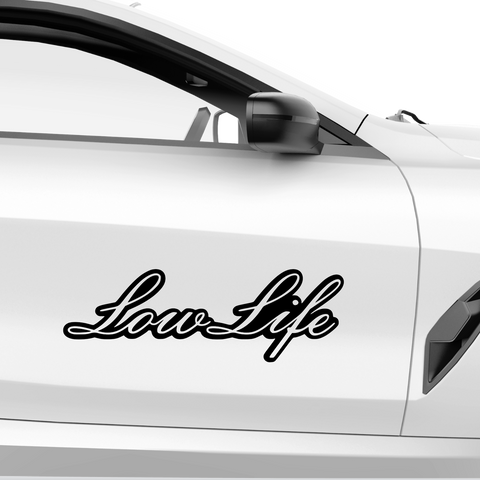 Lowlife Schriftzug Aufkleber 3 - Beispielansicht