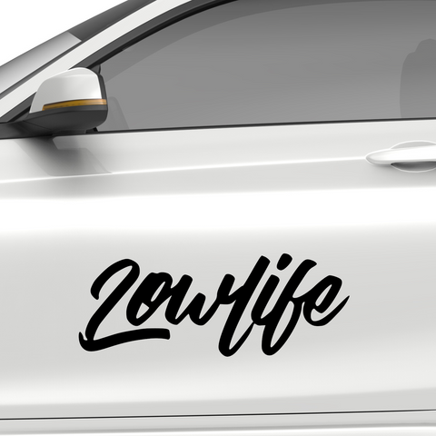 Lowlife Schriftzug Aufkleber 4 - Beispielansicht