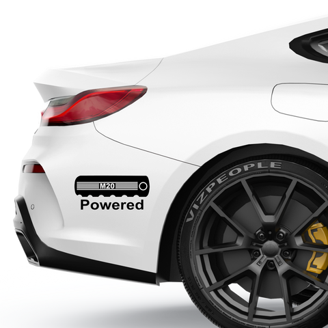 M20 Powered Aufkleber - Beispielansicht