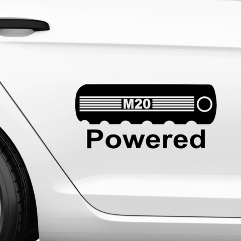 M20 Powered Aufkleber - Beispielansicht
