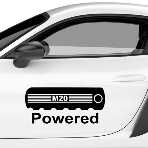 M20 Powered Aufkleber - Beispielansicht