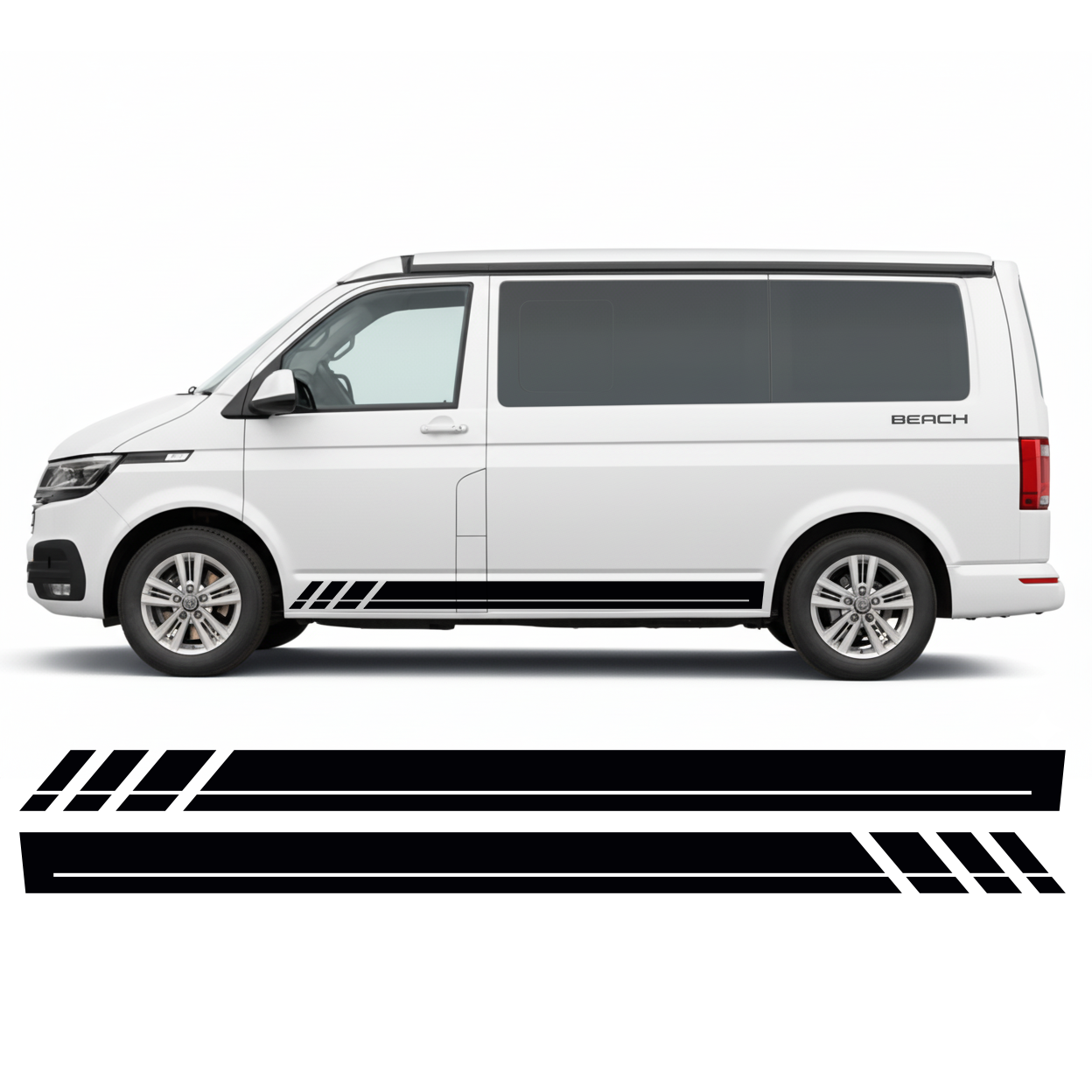 Seitenstreifen Aufkleber passend für VW Multivan Bulli T6, T6.1, T5, T ...