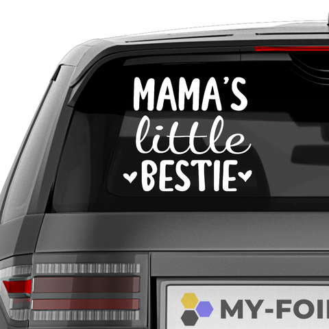 Mamas little bestie Aufkleber - Beispielansicht