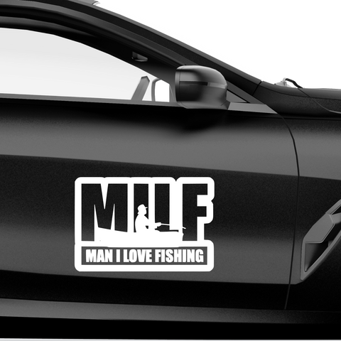 Man i love Fishing Aufkleber - Beispielansicht