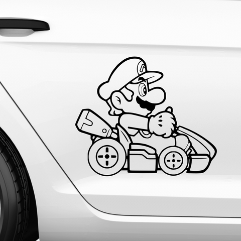 Mario Cart Aufkleber - Beispielansicht