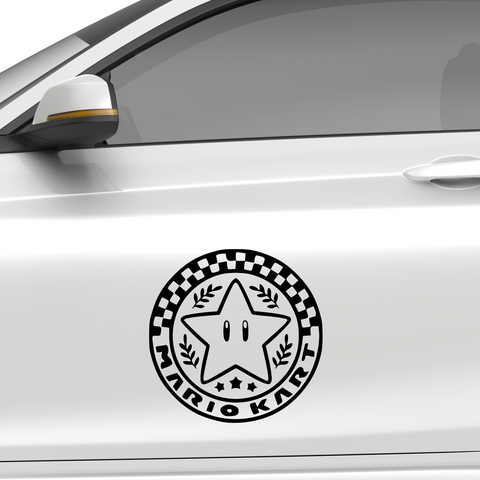 Mario Kart Sterncup Aufkleber - Beispielansicht
