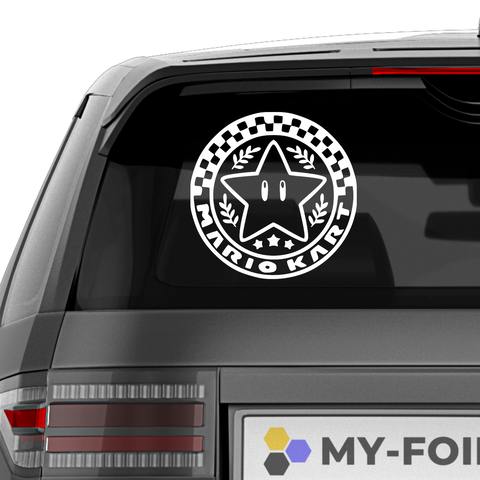 Mario Kart Sterncup Aufkleber - Beispielansicht