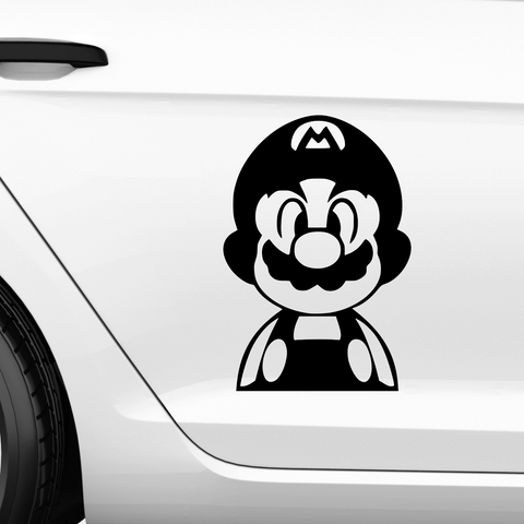 Mario Kopf Aufkleber - Beispielansicht