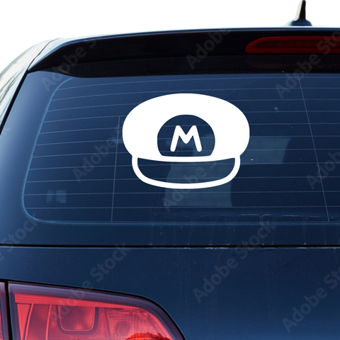 Mario Mütze Aufkleber - Beispielansicht