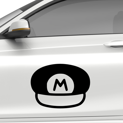 Mario Mütze Aufkleber - Beispielansicht