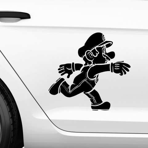 Mario Rennszene Aufkleber - Beispielansicht