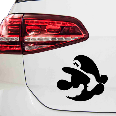 Mario Seitenprofil Aufkleber - Beispielansicht