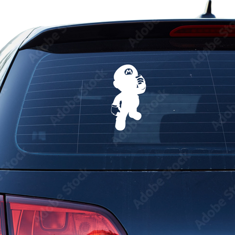Mario Silhouette Aufkleber - Beispielansicht