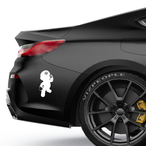 Mario Silhouette Aufkleber - Beispielansicht