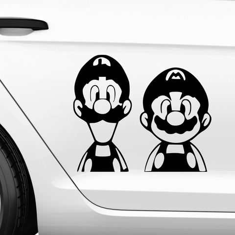 Mario und Luigi Aufkleber - Beispielansicht