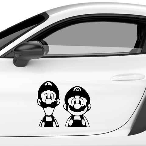 Mario und Luigi Aufkleber - Beispielansicht