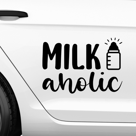 Milkaholic Aufkleber - Beispielansicht