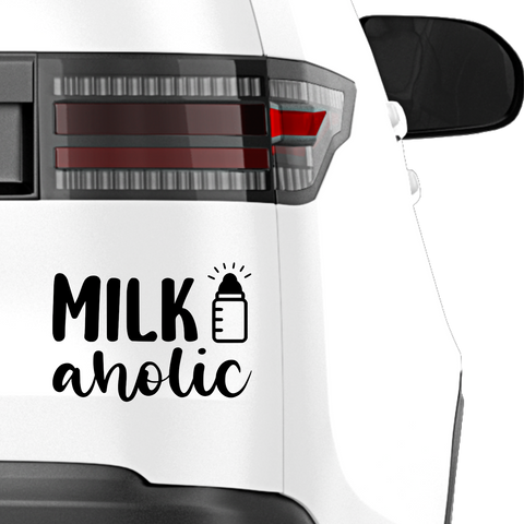 Milkaholic Aufkleber - Beispielansicht