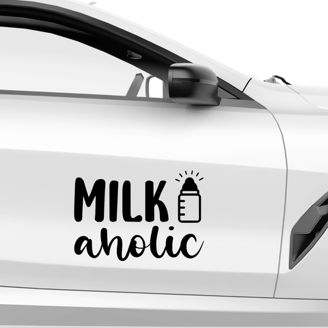Milkaholic Aufkleber - Beispielansicht