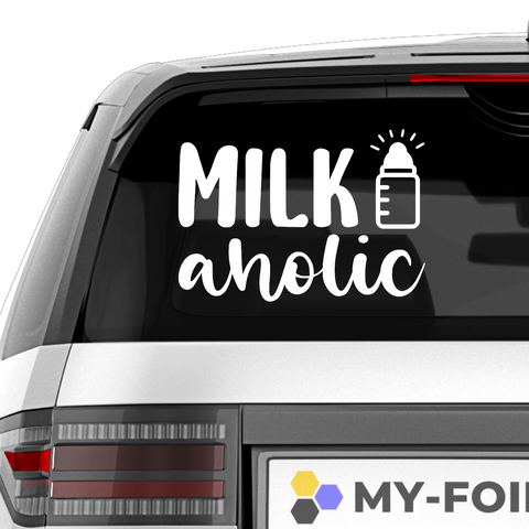 Milkaholic Aufkleber - Beispielansicht