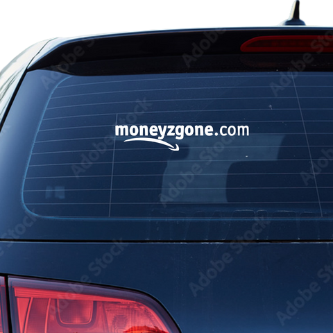 Moneyzgone Amazon Fakelogo Aufkleber - Beispielansicht