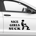 Nice Girls Suck Aufkleber - Beispielansicht