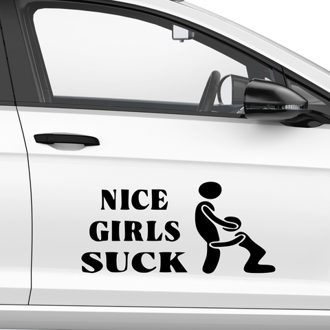 Nice Girls Suck Aufkleber - Beispielansicht