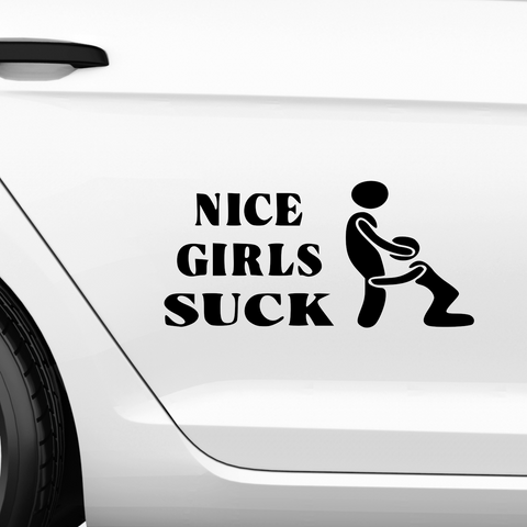 Nice Girls Suck Aufkleber - Beispielansicht