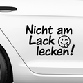 Nicht am Lack lecken Aufkleber - Beispielansicht