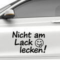 Nicht am Lack lecken Aufkleber - Beispielansicht