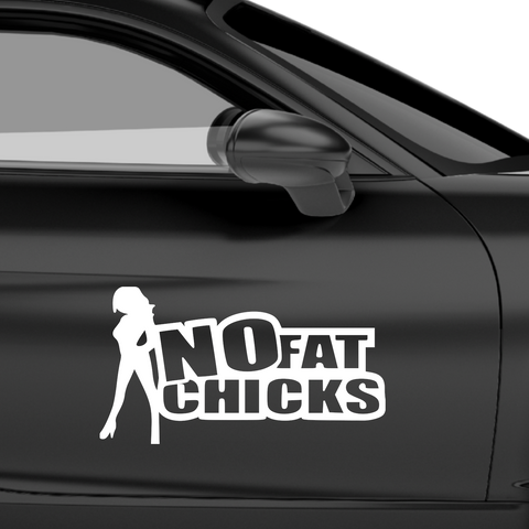 No Fat Chicks JDM Aufkleber - Beispielansicht