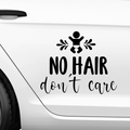 No Hair dont care Aufkleber - Beispielansicht