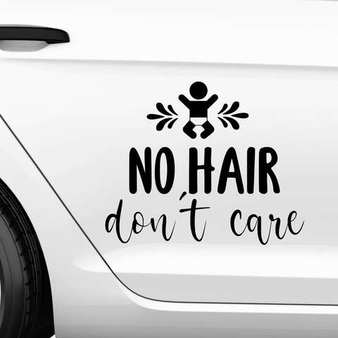 No Hair dont care Aufkleber - Beispielansicht
