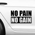 No Pain no Gain Aufkleber - Beispielansicht
