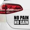No Pain no Gain Aufkleber - Beispielansicht