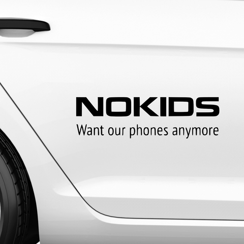 Nokids Nokia Fakelogo Aufkleber - Beispielansicht
