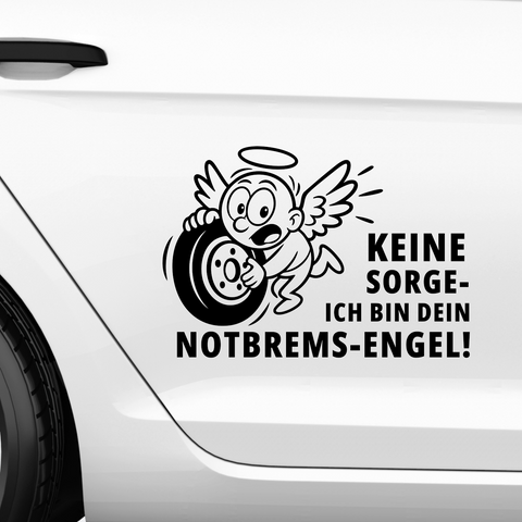 Notbrems Engel Aufkleber - Beispielansicht