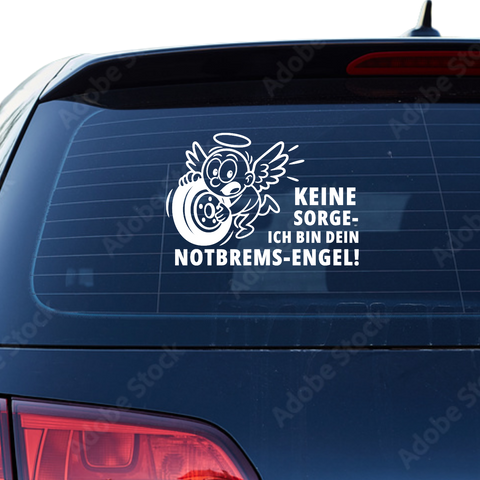 Notbrems Engel Aufkleber - Beispielansicht